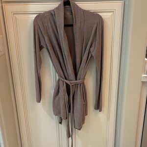 Barefoot Dreams Brown cozy Knit Cardigan with Belt